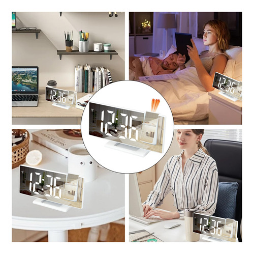 Despertador Con Pantalla Led, Reloj Despertador Con 6 Modos