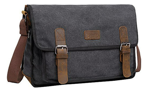 Bolso Mensajero Vintage Compatible Con Portátiles De 13.3-17