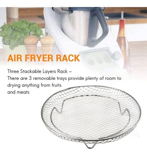 Accesorios Para Freidoras De Aire, Tres Estantes Apilables