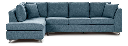 Sofá Seccional Rosen Carter Izquierdo Tela Denim
