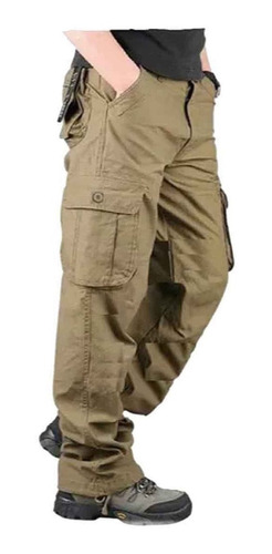 Pantalon Hombre Cargo Gabardina Reforzada Ropa Trabajo