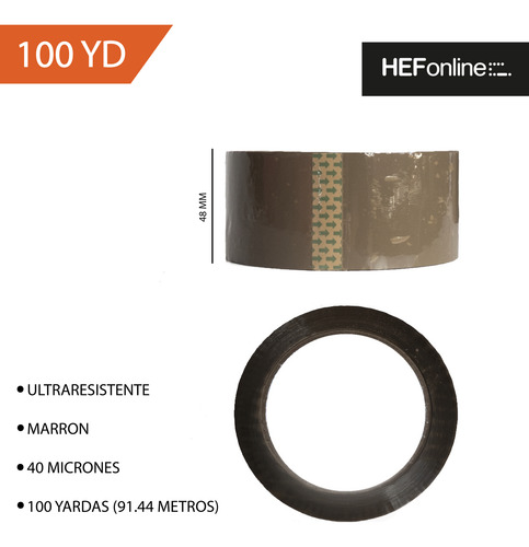 Cinta Adhesiva De Embalar Marron 40 Mic 48x100 Caja X36 U