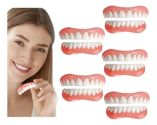 5×set De Prótesis Profesionales Silicona Brillante Dentes C