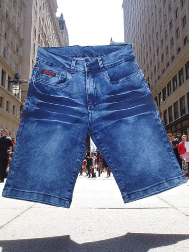 Bermuda Mezclilla Stretch Hombre Jeans Premium