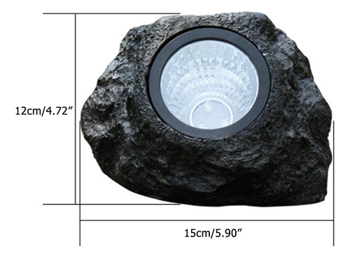 Piedra De Simulación Exterior Impermeable Para Césped, Led,