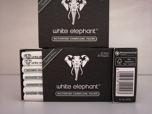 2 Cajas Filtros Elephant Carbon Activo 9mm  (80 Unidades)