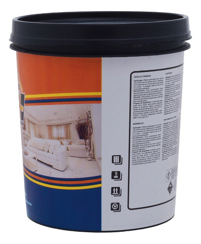 Tinta Premium Decora Fosco Reveste Mais 3,6l Cor Tubarão Branco