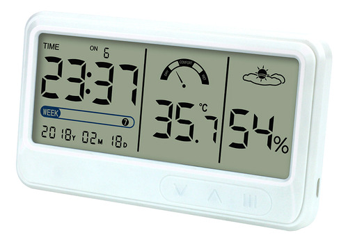 Reloj Higrómetro Digital Temperatura.humedad, Pantalla Lcd