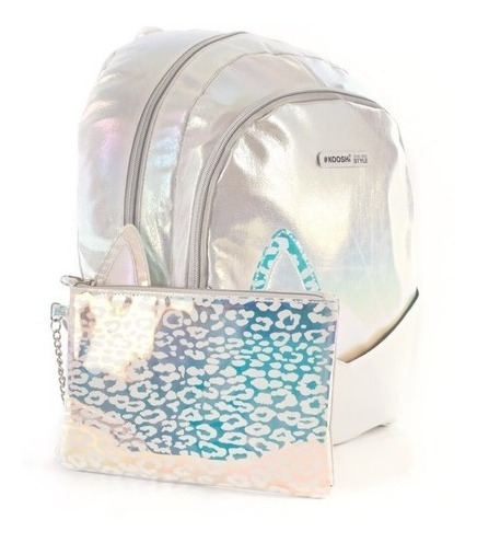 Imagen 2 de 6 de Mochila Con Cartera Tornasolada Espalda 16 PuLG 91391 Edu