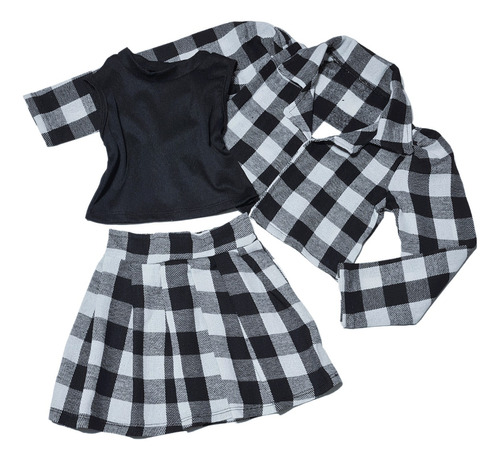 Conjunto Infantil Inverno Casaquinho Blogueirinha Xadrez