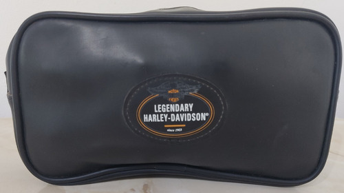 Necessaire De Cuero Negro (harley-davidson)