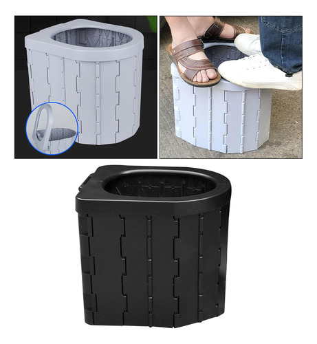 Inodoro Plegable Para Acampar Inodoro Para Exterior Negro