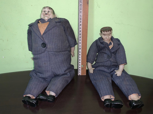 Bonecos O Gordo E O Magro Antigos Raros Únicos (Usado)