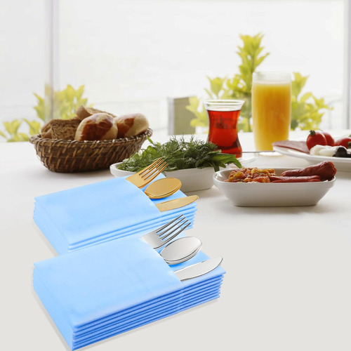 Servilletas Desechables Con Bolsillo Para Cubiertos, 50 Pzas