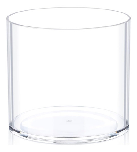 Jarrón Transparente Plástico Ancho Para Flores Y Decoración