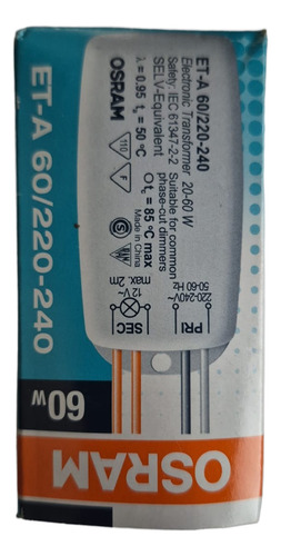 Transformador Electrónico Et-a 60w Osram