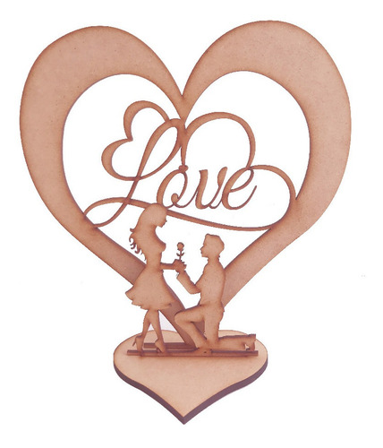 20 Centros De Mesa Mdf Love Pareja Boda Xv Años Base Grabada