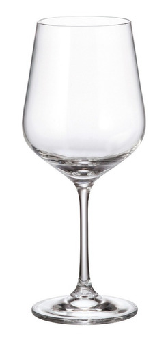 Imagen 1 de 4 de Copa Vino Cristal Bohemia Cristallitte Strix 580ml Set X2
