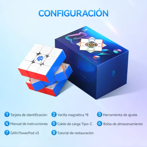 Gan 12 Ui Maglev Uv, Cubo Rubik 3x3 Magnetico Profesional