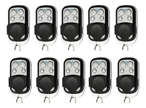 Kit 20 Controles Remoto Copiador Clone Duplicador 433 Mhz Preto