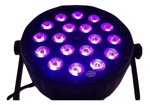 Imagen 1 de 7 de Luz Cañon Led Steelpro 518-3par 18leds 5watts Rgb Dmx512