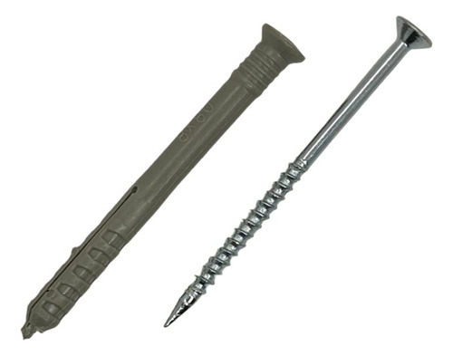 Imagen 3 de 9 de Tarugo Clavo - Tornillo Punta Cruz 8 X 80mm - 50 Unidades
