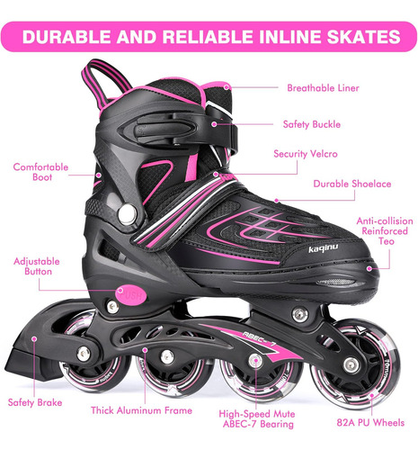 Patines En Línea Ajustables Kaqinu, Patines En Línea Para Ex