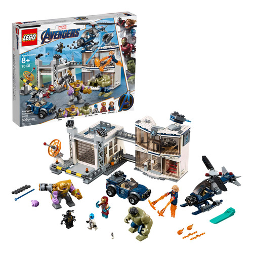 Personajes Marvel En Batalla Con Lego Coche Helicóptero Y