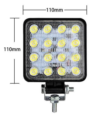 Foco Faenero 16 Led Neblinero Slim 9v-36v 48w Camión Jeep