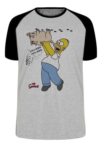 Camiseta Luxo Simpsons Porco Aranha Homer Desenho Show