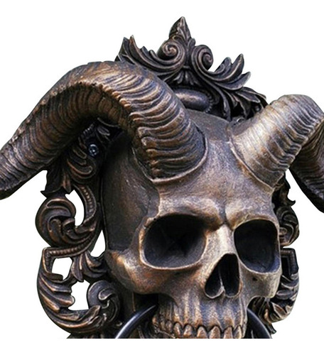 Li Aldaba De Puerta Con Cabeza De Esqueleto De Cabra,