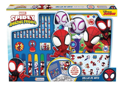 Valija Kit De Arte Spiderman Spidey Maletin Pintar Stickers