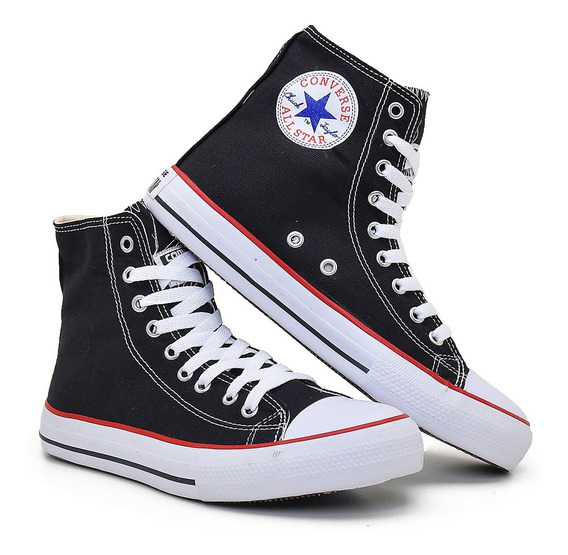 All Star Cano Alto Vermelho Converse Tamanho 39 - Sapatos Tênis Urbano Preto com o Melhores Preços no Mercado Livre Brasil