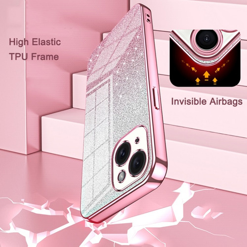 Capa Com Design De Brilho Gradiente Para iPhone 11/12/13
