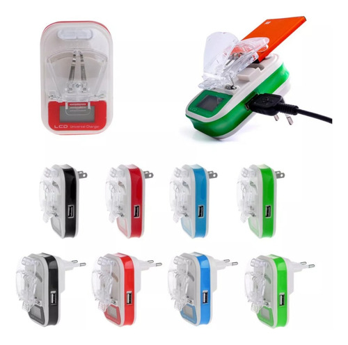 Cargador Universal Baterías Celular Cámaras Pantalla Usb