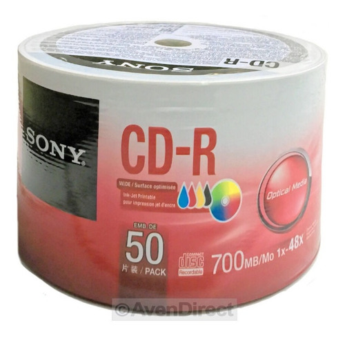 Imagen 3 de 3 de Cd Sony Printable X50 -envio Gratis A Todo El Pais