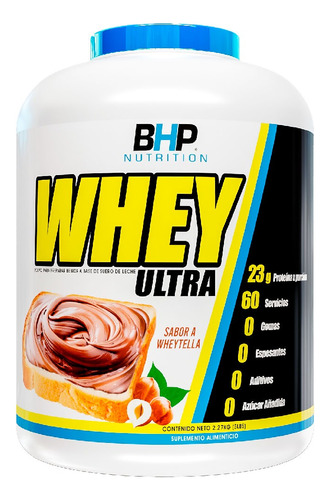 Proteina Bhp Ultra Whey Ultra 2.27 Kg 5 Lbs Bote Sabor nutella