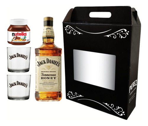 Kit Jack Daniels Honey 750ml + Nutella + Vasos Pérez Tienda
