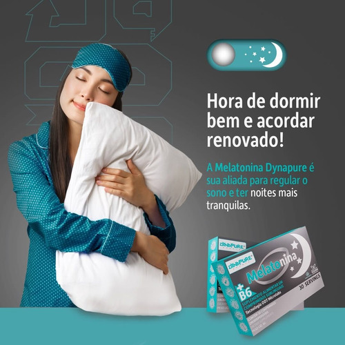 Melatonina Com Vitamina B6 30 Comp Sublinguais Dynapure