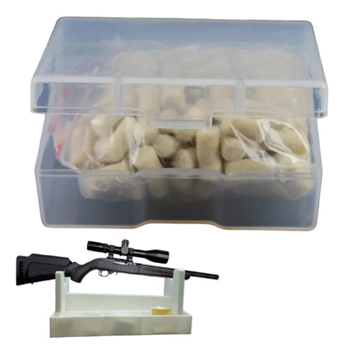 Kit 100 Algodones Limpieza Rifle Mantenimiento Arma