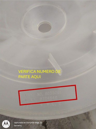 Tina De Plastico Whirlpool Assy 8055061 9724849 (Usado)