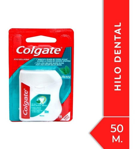 Imagen 3 de 3 de Hilo dental Colgate Original mint sabor menta 50 m