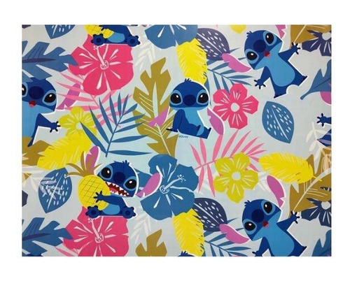 Plástico Adesivo Disney Stitch 45cm X 10m - Vmp-tac Cor Azul