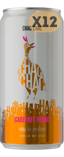 Vino Chac Chac Las Perdices Lata 12x269ml Colores Naranja Cabernet Franc