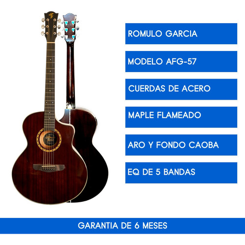 Guitarra Acustica Electroacústica Rómulo García Afg-57