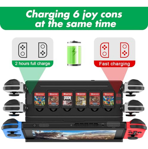 Docking Station Para Switch Oled - Carga Joycon Y 4k Hdmi