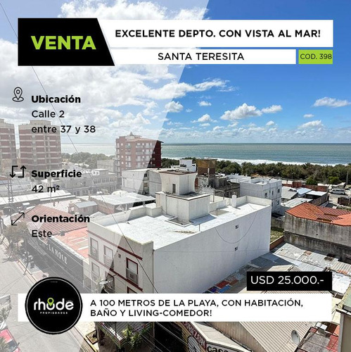 Departamento En Santa Teresita - Calle 2 Entre 37 Y 38