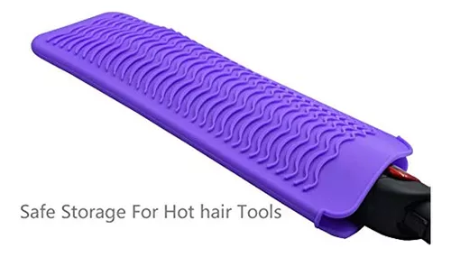  ZAXOP - Funda de silicona resistente para plancha, rizador y  herramientas calientes para cabello (morado) : Belleza y Cuidado Personal