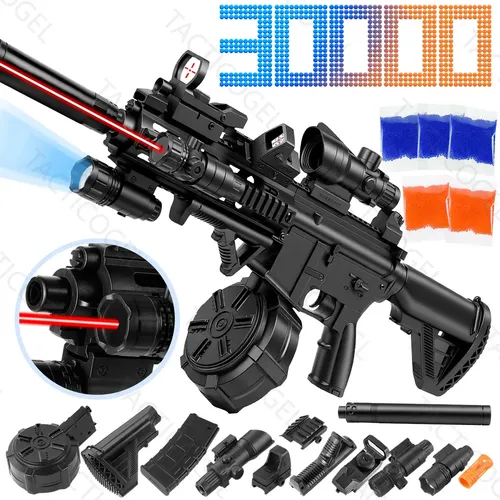 Pistola Hidrogel 1:1 M416 Lanzador Gel Automática Con Láser Color Negro/ pistola de hidrogel / pistolas de hidrogel / m416 hidrogel/ regalos para ninos/ hydrogel gun/ pistolas de juguete