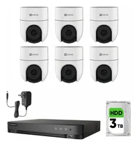 Comprar Ezviz Kit Videovigilancia 6 Cámaras Ip Ptz Wifi H8c 2mp + Hdd 3tb + Accesorios - Kit Cctv Kit-h8c-plus-6 Cámaras Inalambricas Audio De Dos Vias Cobertura 360° + Seguimiento Inteligente